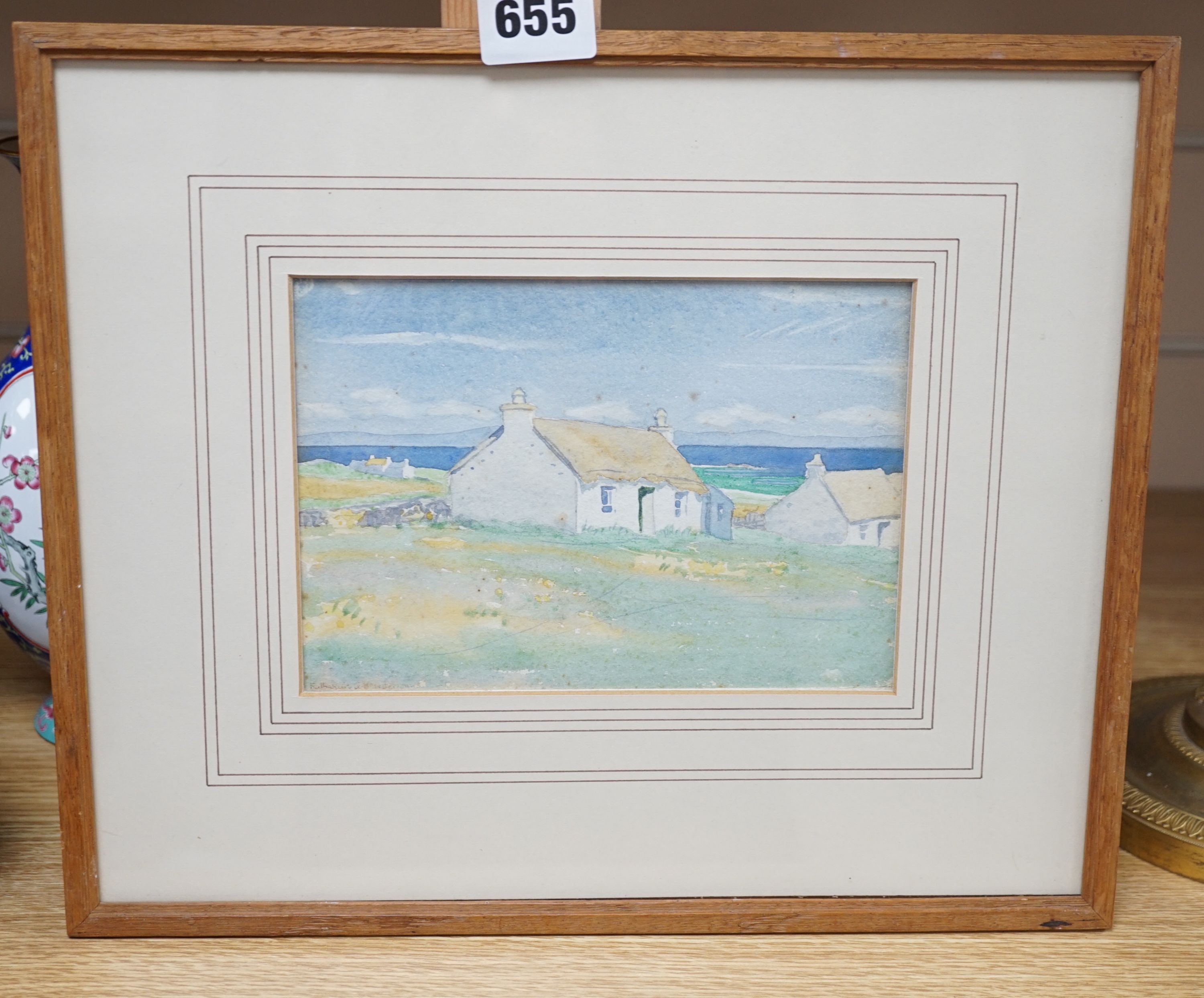Katherine G Henderson, watercolour, Cnoc-Cuil Phail, unsigned, inscribed verso, 12 cm X 17.5 cm